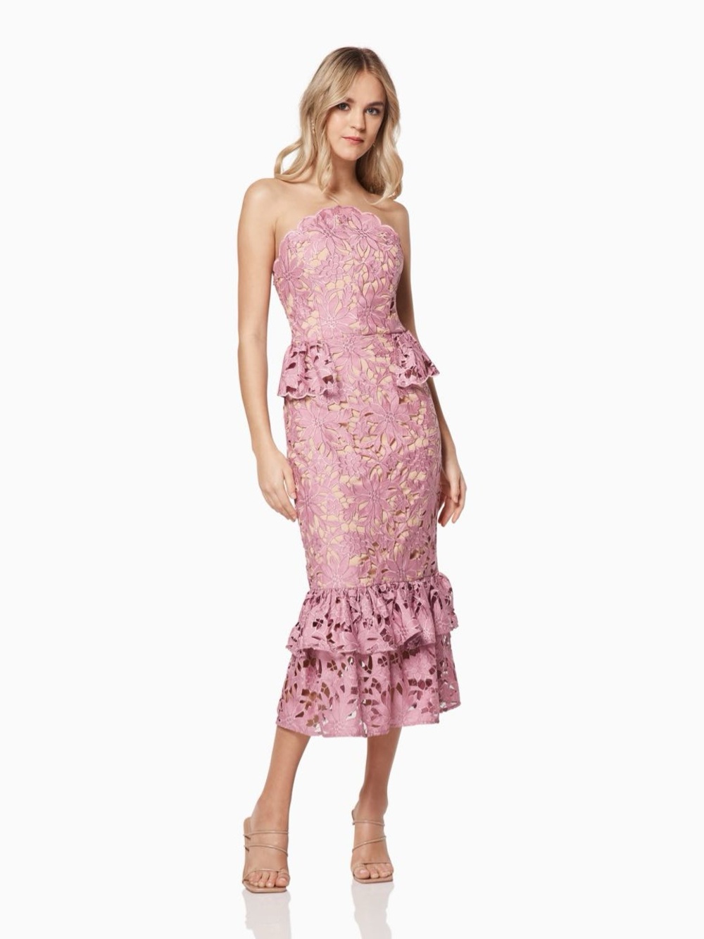 Elliatt Charter Strapless Dress in Mauve, Size Medium - Picture 3 of 15